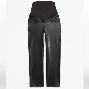 Abercrombie & Fitch maternity vegan leather 90s  29/8L straight pant